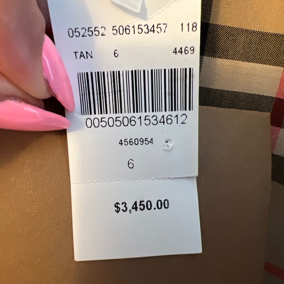 Women's BURBERRY London Long Trench Coat Double Breasted Jacket ENGLAND US 6 - Picture 6 of 13